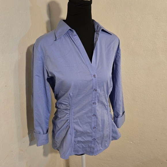 New York & Company Tops - New York & Company Light Blue Button-Down Shirt